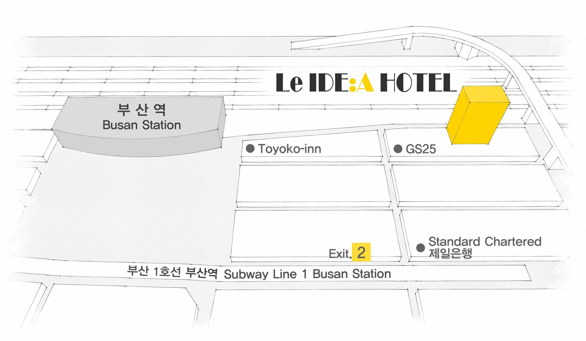 Le Idea Hotel Busan Station Exterior foto